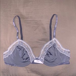 34B silky grey Calvin Klein unlined bra